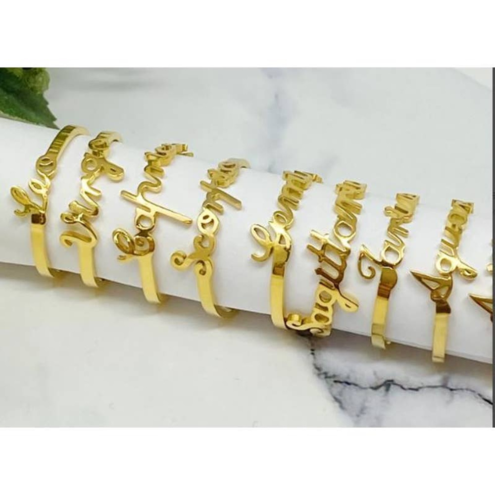 Cancer Zodiac Scripted Stacking Layering Ring - Picture 4 of 6